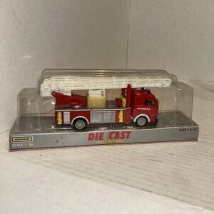 Hedstrom Miniature Die-Cast Truck - Feuerwehr Fire Truck W/ Ladder - 1:60 Scale